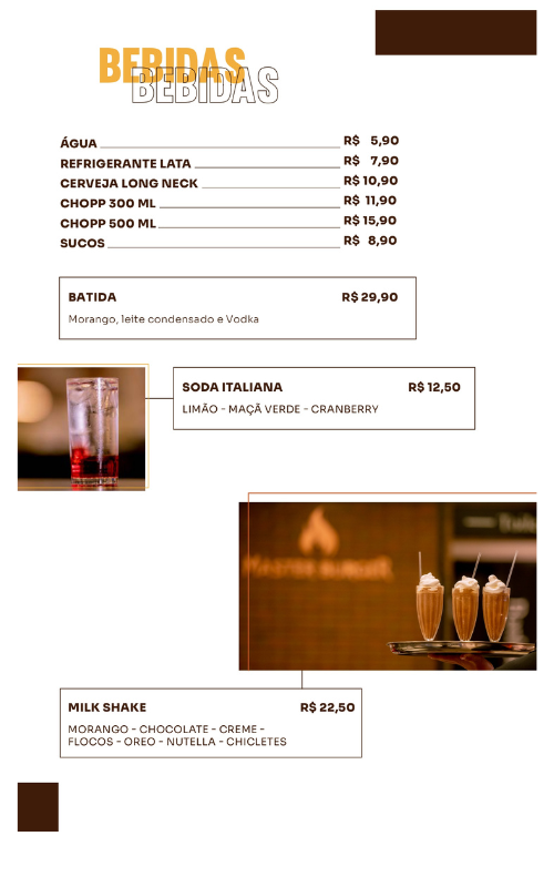 Drink especial da Master Burger