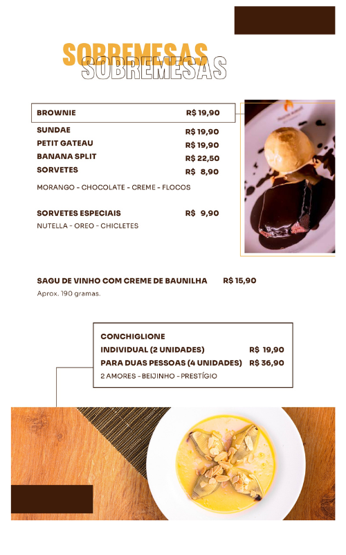 Sobremesa da Master Burger